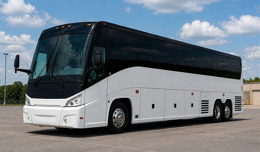 56-passenger charter bus in New York, NY